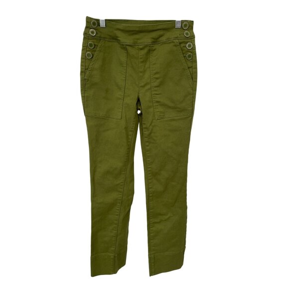 DG2 by Diane Gilman Jean Size 2 Virtual Stretch Denim Straight Leg Pull On Pesto - Picture 3 of 10